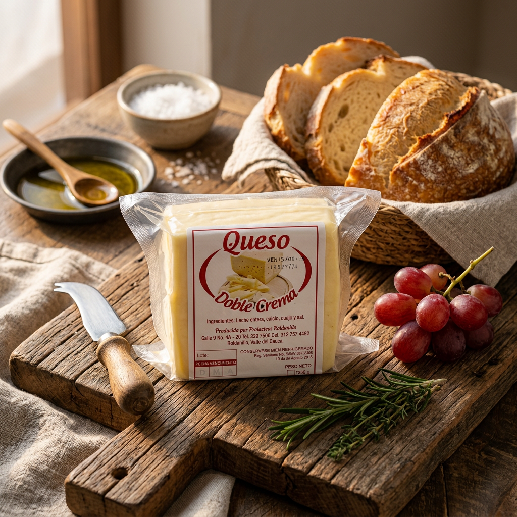 Queso Tajado doble crema x  1 libra