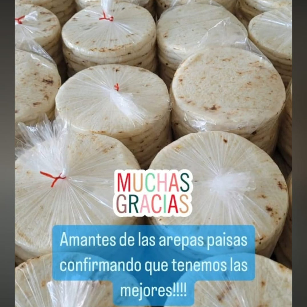 Arepas Delgadas de maíz blanco x 11 unidades