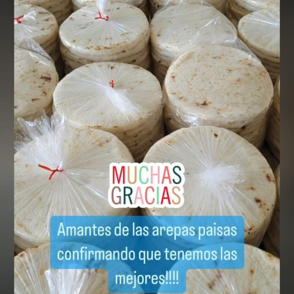 Arepas gruesas de maíz blanco x 11 unidades